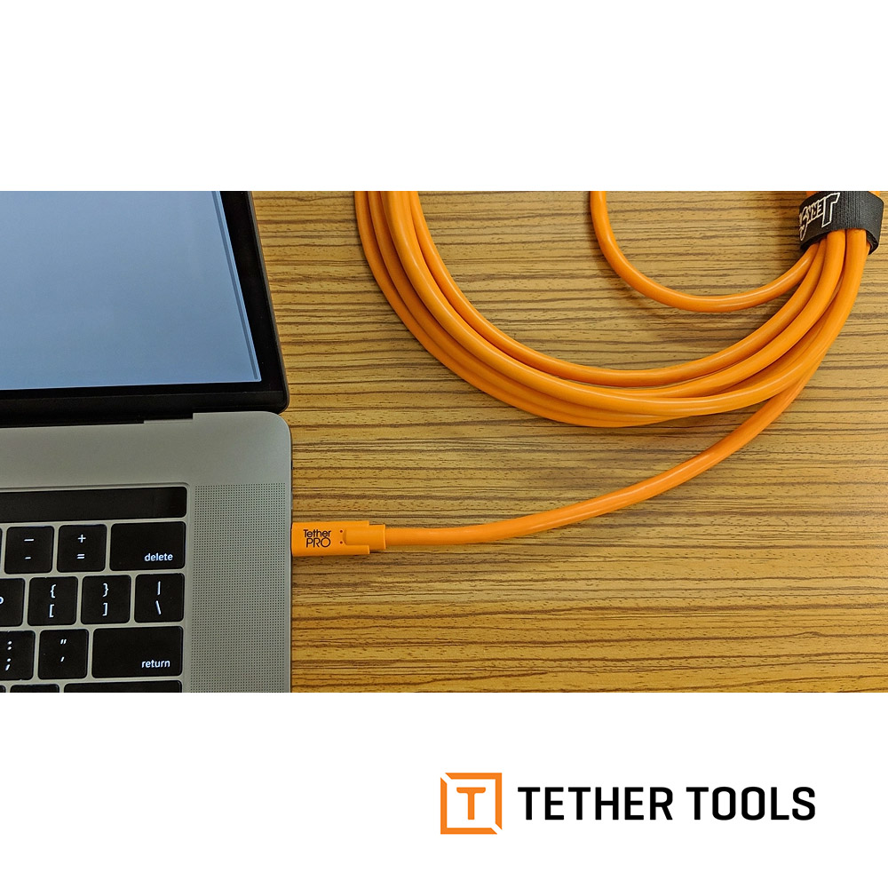 TETHER TOOLS CUC2615-ORG Type-C到Tybe-B 公對公傳輸線4.6m - 杰客森林