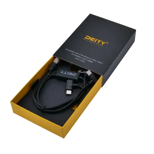 DEITY SPD-HR3U 電源線 Hirose 4-Pin to 三頭USB-C(直角)