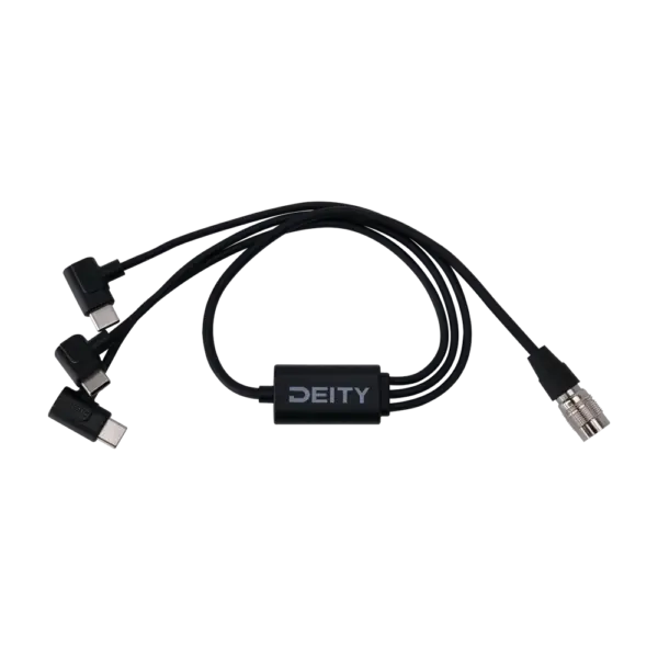 DEITY SPD-HR3U 電源線 Hirose 4-Pin to 三頭USB-C(直角)